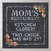 "Keuken is gesloten" Poster (Voorkant)