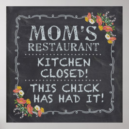 "Keuken is gesloten" Poster