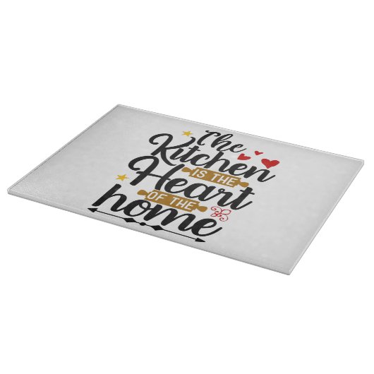Keuken is het hart van het huis snijplank (Hoek)