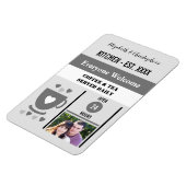 Keuken is jaar koffie thee grijs foto magneet (Linkerzijde)