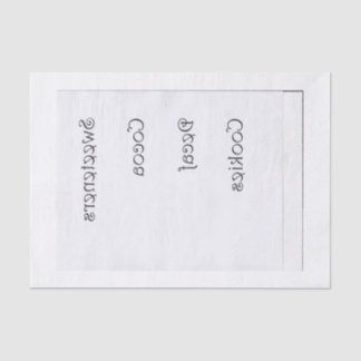 Keuken Jar Labels die zijn terugbetaald voor overd Tissuepapier