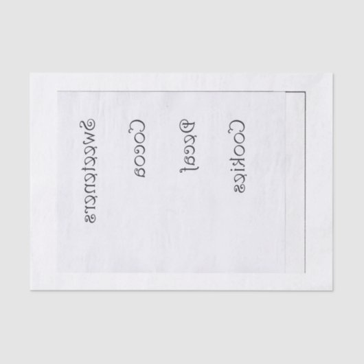 Keuken Jar Labels die zijn terugbetaald voor overd Tissuepapier (Voorkant)