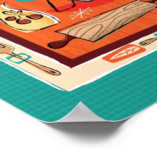 Keuken Kalendar met Oude Keukengereedschappen Poster (Hoek)