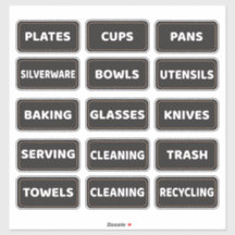 Keuken Kast- en Ladeschildjes Groot Lettertype