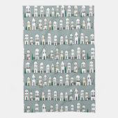 Keuken Kerst Dorp Theedoek (Verticaal)