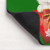 Keuken kerstkerstkerstman met cadeau muismat (Hoek)