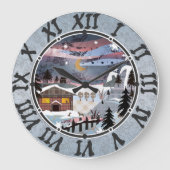 keuken, keuken, winter grote klok (Voorkant)