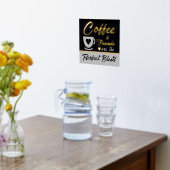 Keuken koffie liefhebber zwart goud folie afdrukken (Laag (Keuken))