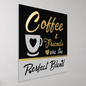 Keuken koffie liefhebber zwart goud folie afdrukken (Laagn)