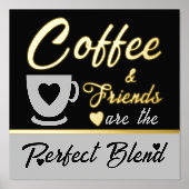 Keuken koffie liefhebber zwart goud folie afdrukken (Voorkant)