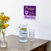 Keuken koffieliefhebber paarse goud folie afdrukken (Laag (Keuken))