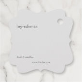 Keuken Koken Condiment Inblikken Potje Prijs Bedankjes Labels (Achterkant)