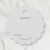 Keuken Koken Inblikken Potje Condiment Prijs Label (Achterkant)