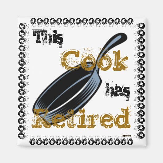 Keuken Koks Gestopte Satire Magneet (Voorkant)