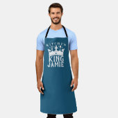 keuken koning citaat aangepaste naam schort (Gedragen)