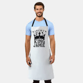 keuken koning citaat aangepaste naam schort (Gedragen)