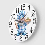 Keuken kookgnome acryl wandklok (Hoek)