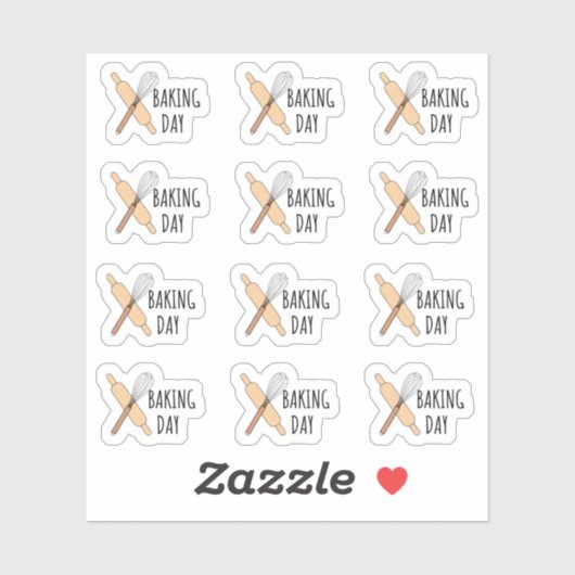 Keuken kookkalender planner voor bakdag sticker (Vel)