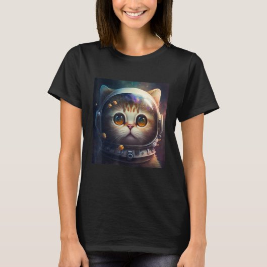 Keuken kosmische set buitenruimtecat astronaut Des T-shirt (Voorkant)
