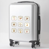 Keuken Kruidenpot Etiket Sticker Vel (Koffer)