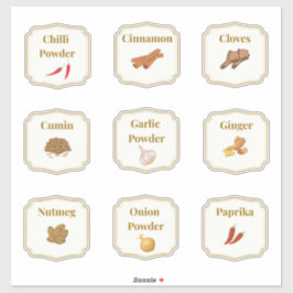 Keuken Kruidenpot Etiket Sticker Vel