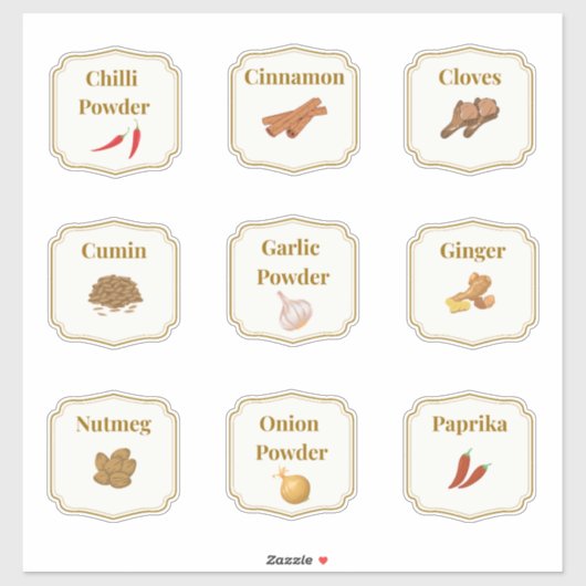 Keuken Kruidenpot Etiket Sticker Vel (Vel)