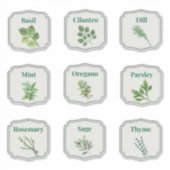 Keuken Kruidenpot Etiket Stickersheet Sticker (Voorkant)