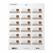Keuken Label - Chocolade Cupcake en Gingham (Full Sheet)