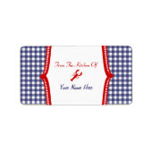 Keuken label- "uit de keuken van" kreeft etiket (Voorkant)