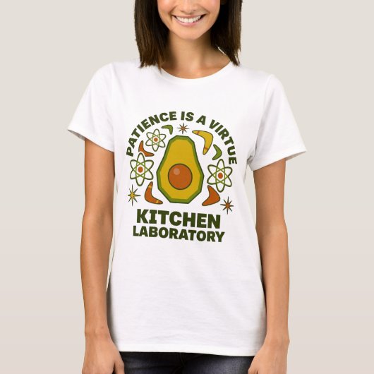 Keuken Laboratorium – Retro Moderne Avocado T-shirt (Voorkant)