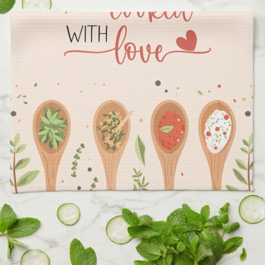 Keuken Liefde - Hartverwarmende Culinaire Handdoek (Gevouwen)