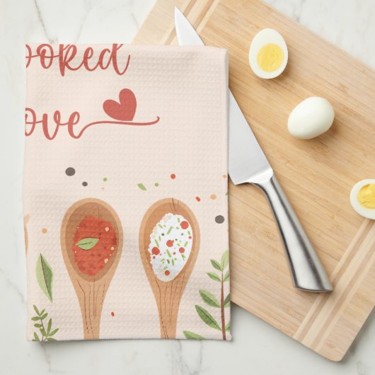 Keuken Liefde - Hartverwarmende Culinaire Handdoek (Quarter Fold)