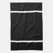 Keuken linnen ebbenhout zwart met witte streep theedoek (Verticaal)