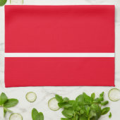 Keuken linnen rood met witte streep theedoek (Gevouwen)