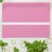 Keuken linnen roze met witte streep theedoek (Gevouwen)