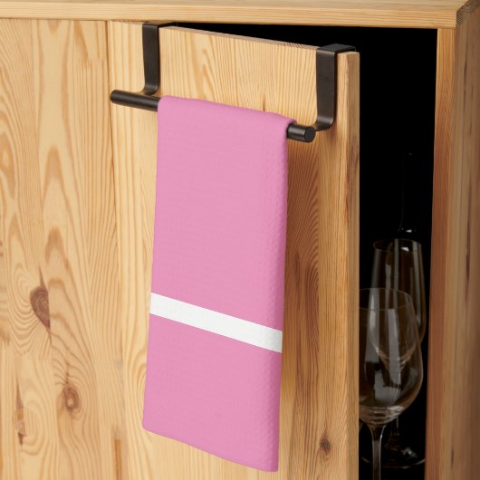 Keuken linnen roze met witte streep theedoek (Derde Gevouwen)