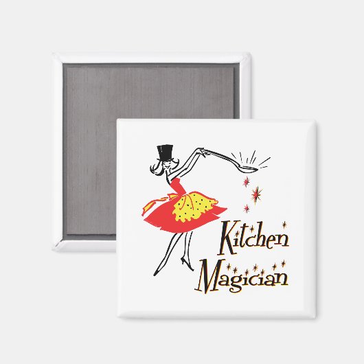 Keuken Magiër Retro Koken Kunst Magneet (Voorkant / Achterkant)