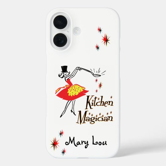 Keuken Magiër Retro Sterren Custom Case-Mate iPhone Case (Achterkant)