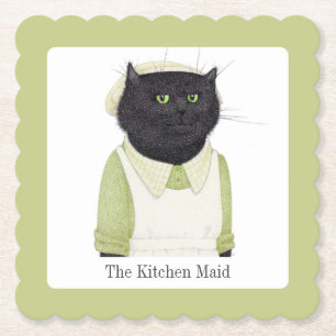 KEUKEN MAID CAT geschulpte vierkante Onderzetters