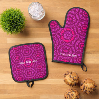 Keuken Make-Over Abstract Vloeibaar Mandala Patroo Ovenwant & Pannenlap Set