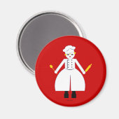 Keuken Martzkin Rode Chefette's Magnet (Voorkant / Achterkant)