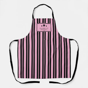 Keuken Master Stars Zwarte & Roze Schort