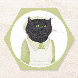KEUKEN MEID CAT Hexagon Papier Onderzetters