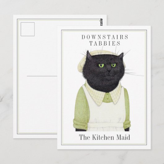 KEUKEN MEISJE KAT BRIEFKAART (Voorkant / Achterkant)