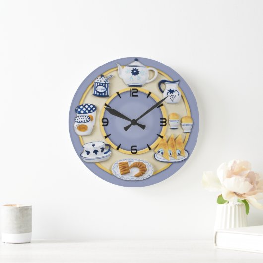 Keuken met acrylwand grote klok (Huis)