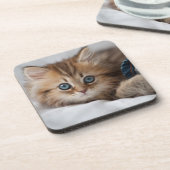 Keuken met blauwe ogen bier onderzetter (Linkerzijde)