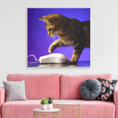 Keuken met computermuis canvas afdruk (Insitu (Woonkamer))