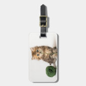 Keuken met groene garens bagagelabel (Voorkant verticaal)