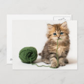 Keuken met groene garens briefkaart (Voorkant / Achterkant)