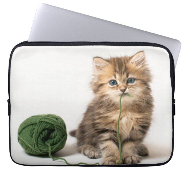 Keuken met groene garens laptop sleeve (Voorkant)